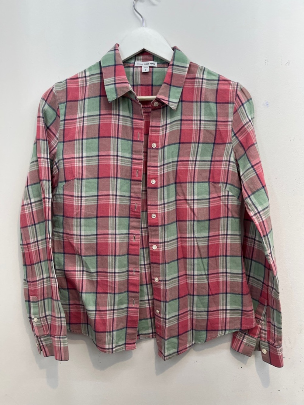 James Perse Flannel Button Down Shirt